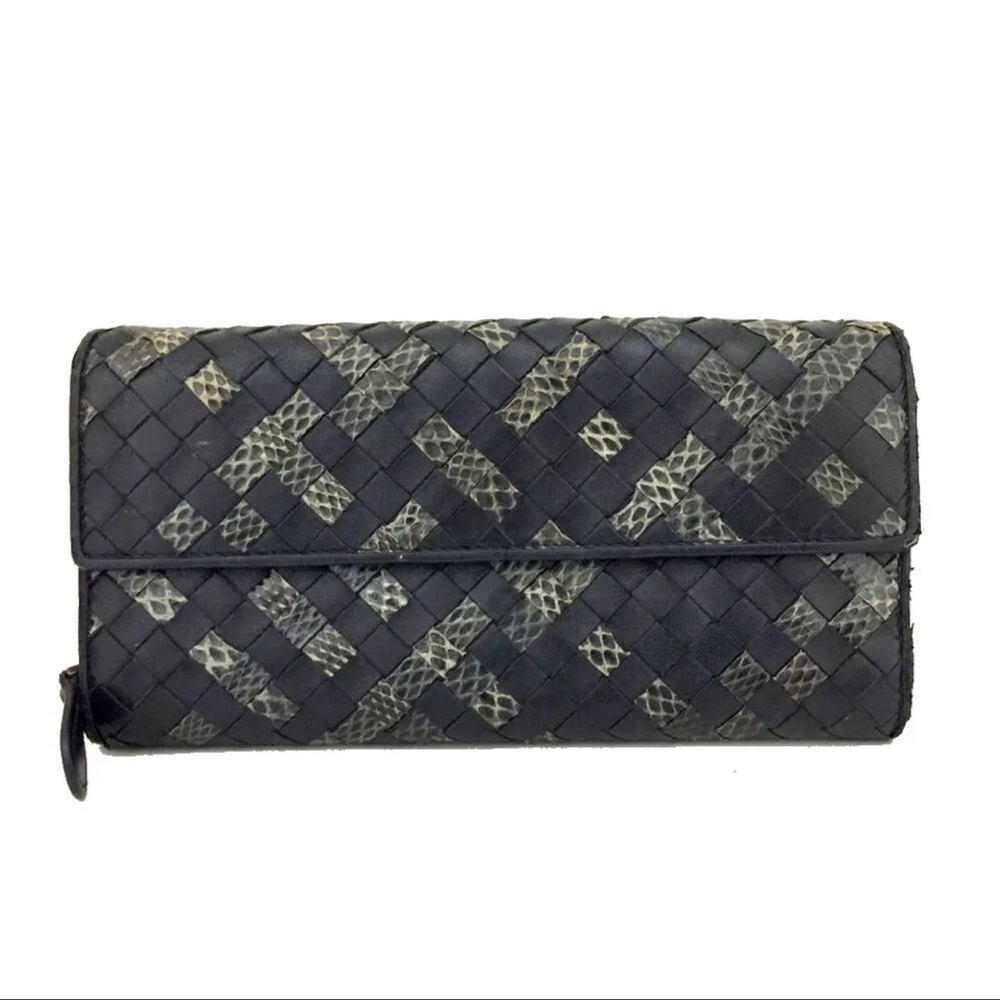 Authentic Bottega Veneta Intrecciato Long Wallet